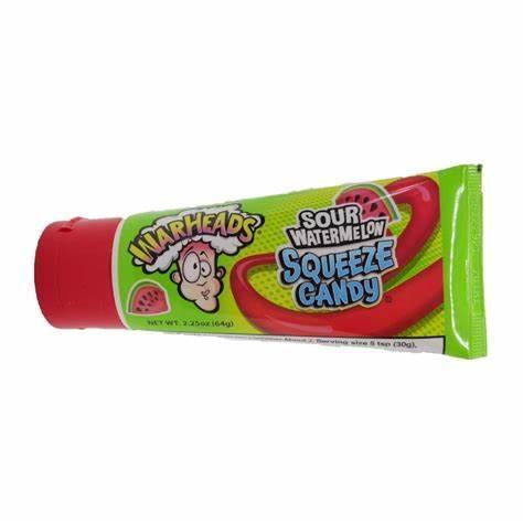 Warheads Squeeze Candy Tube Sour Watermelon, Canadian Online Candy and Stuffed Animal Shop, SooSweet Shop DBA Sweet Factory