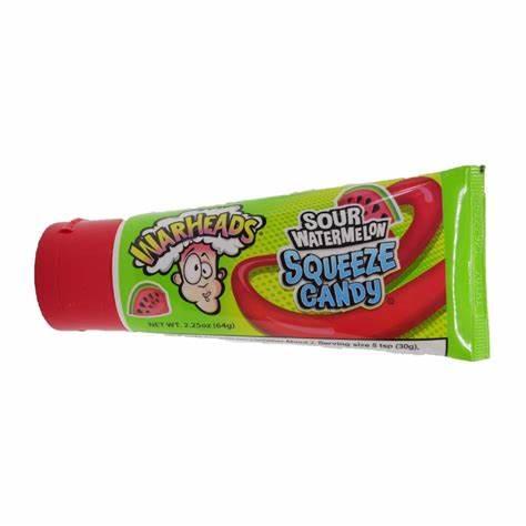 Warheads Squeeze Candy Tube Sour Watermelon,SooSweetShop.ca