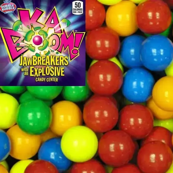 3/4 inch Kaboom Double Bubble Jawbreaker, Canadian Online Candy and Stuffed Animal Shop, SooSweet Shop DBA Sweet Factory