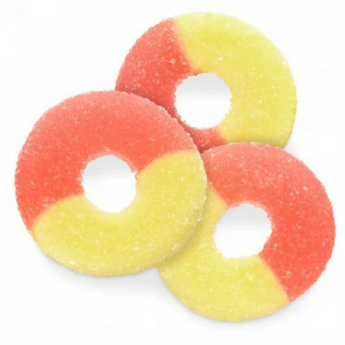 Gummi Rings Strawberry Banana, Canadian Online Candy and Stuffed Animal Shop, SooSweet Shop DBA Sweet Factory