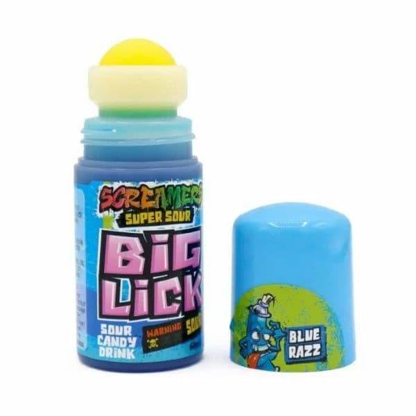 Zed Screamers Super Sour Blue Razz Big Lick 60ml, Canadian Online Candy and Stuffed Animal Shop, SooSweet Shop DBA Sweet Factory