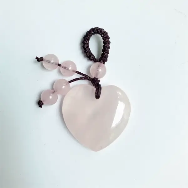 Agate Rose Quartz Heart Shape Pendant 25mm, Canadian Online Candy and Stuffed Animal Shop, SooSweet Shop DBA Sweet Factory