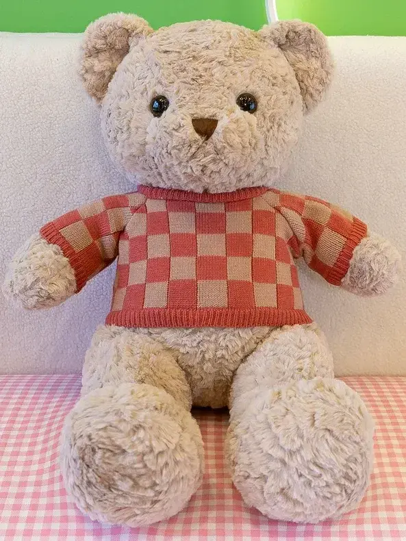 Classic Retro Sweater Hug Teddy Bear Plush Toy,SooSweetShop.ca