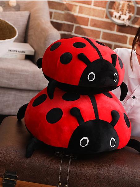 Seven-spot ladybug doll children's soothing pillow doll 40cm,SooSweetShop.ca