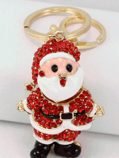 Classic Creative Santa Claus Exquisite Rhinestone Keychain Christmas Gift, Canadian Online Candy and Stuffed Animal Shop, SooSweet Shop DBA Sweet Factory