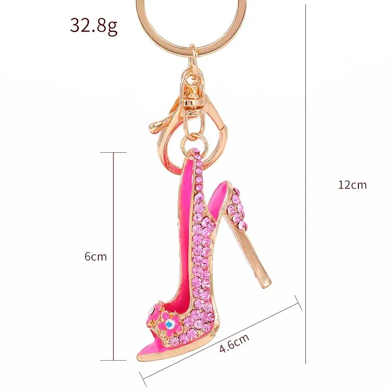 New Fashion Red and Blue High Heels Rhinestone Keychain,SooSweetShop.ca