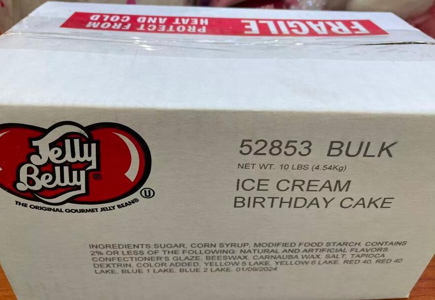 Ingredients of Jelly Belly Bean Ice Cream Birthday Cake,SooSweetShop.ca