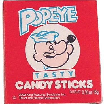 Popeye Candy Sticks, Canadian Online Candy and Stuffed Animal Shop, SooSweet Shop DBA Sweet Factory