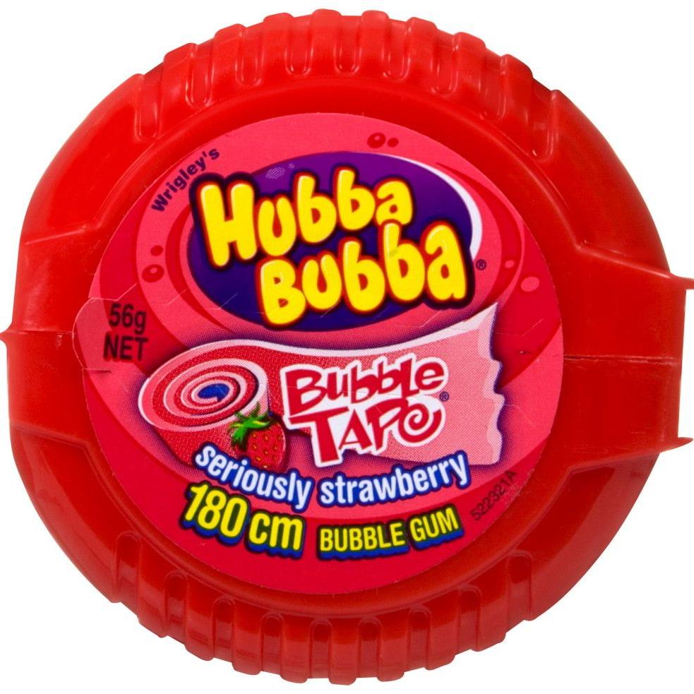 Hubba Bubba Tape Strawberry,SooSweetShop.ca