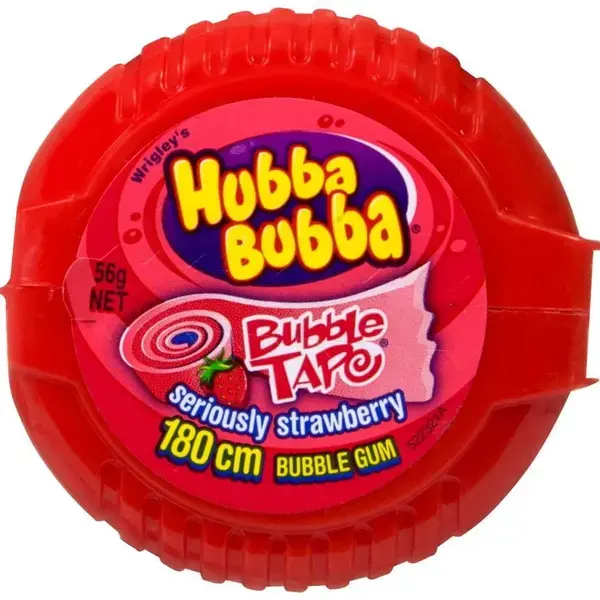 Hubba Bubba Tape Strawberry,SooSweetShop.ca