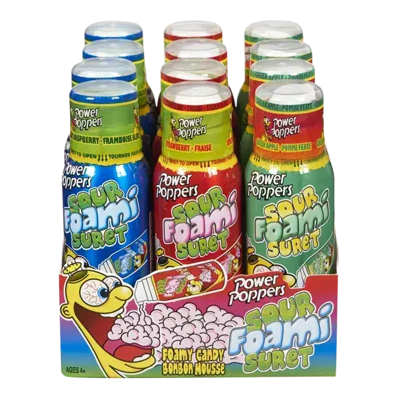 Power Poppers Sour Foami Suret, Canadian Online Candy and Stuffed Animal Shop, SooSweet Shop DBA Sweet Factory