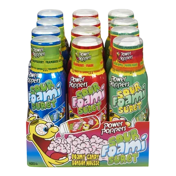 Power Poppers Sour Foami Suret,SooSweetShop.ca