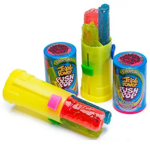 Triple Power Push Pop, Canadian Online Candy and Stuffed Animal Shop, SooSweet Shop DBA Sweet Factory