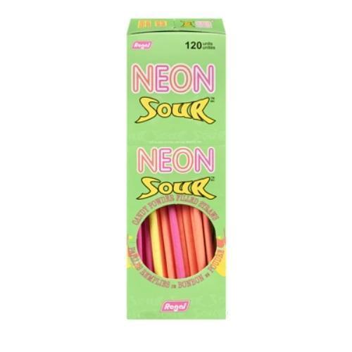 Neon candy powder filled straws,SooSweetShop.ca