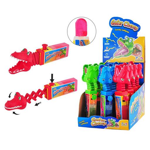 Kidsmania Gator Chomp lollipop,SooSweetShop.ca