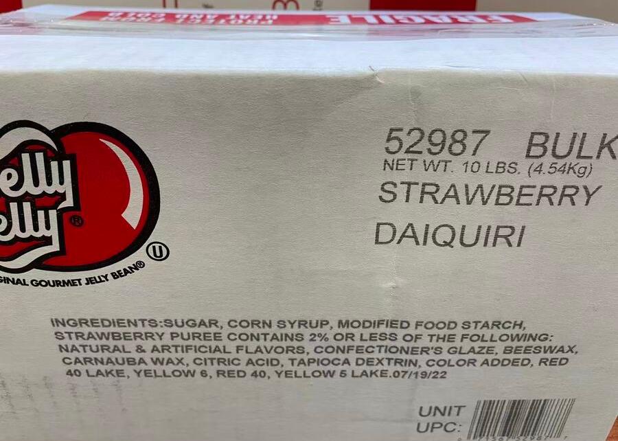 Ingredients of Jelly Belly Bean Strawberry Daiquiri,SooSweetShop.ca