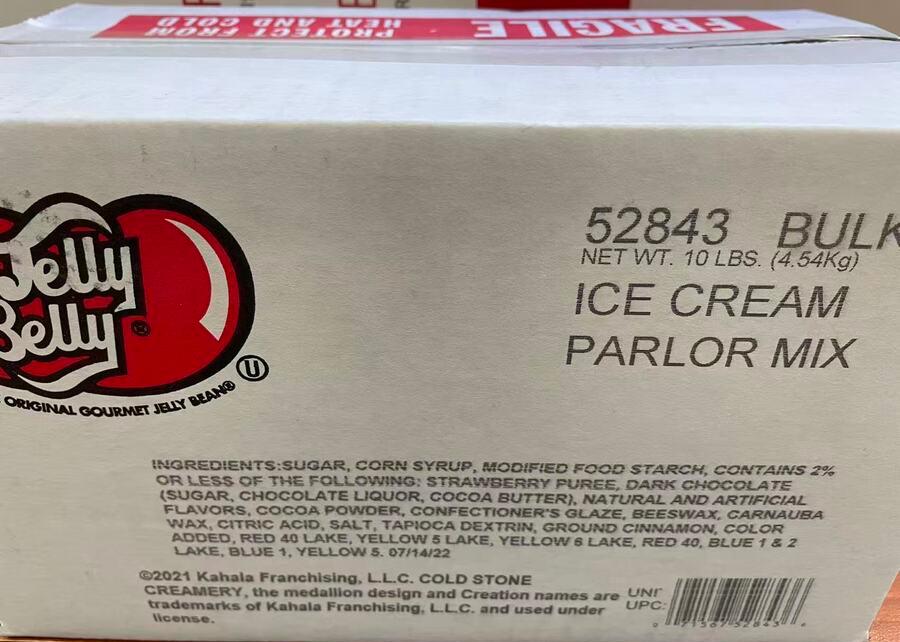 Ingredients of Jelly Belly Bean Cold Stone Ice Cream,SooSweetShop.ca