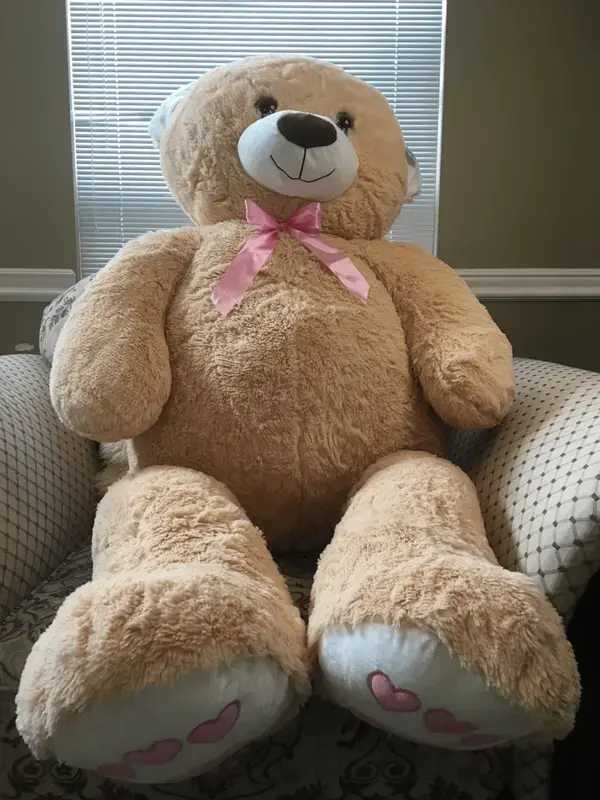 Jumbo Light Brown Teddy Bear 53 Inches with Free shipping,SooSweetShop.ca