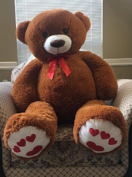 Jumbo Deep Brown Teddy Bear 53 Inch, Canadian Online Candy and Stuffed Animal Shop, SooSweet Shop DBA Sweet Factory