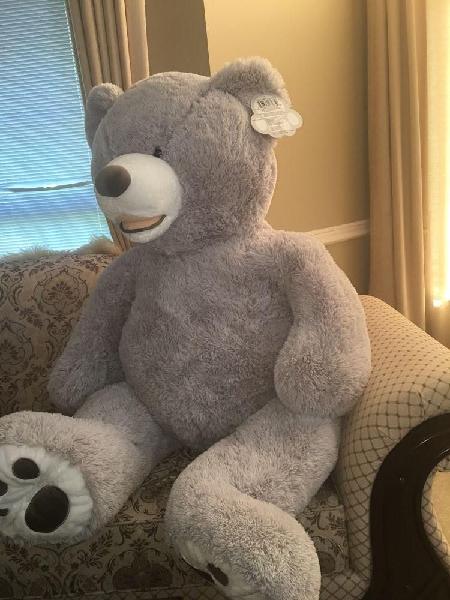 Jumbo Grey Teddy Bear 53 Inch, Canadian Online Candy and Stuffed Animal Shop, SooSweet Shop DBA Sweet Factory