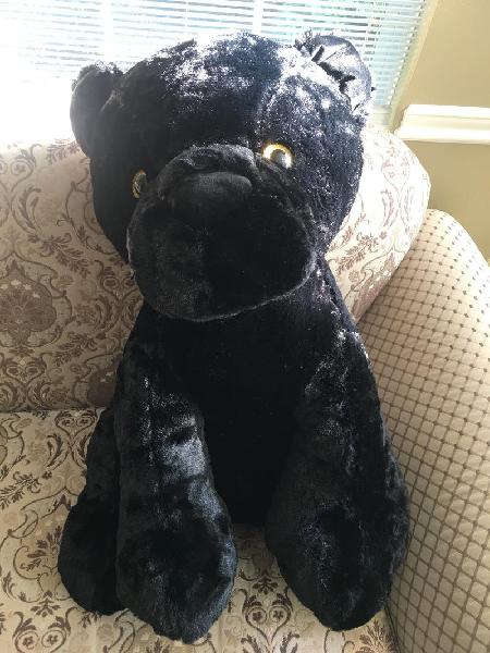 Jumbo Sitting Black Dog 32 Inch high, Canadian Online Candy and Stuffed Animal Shop, SooSweet Shop DBA Sweet Factory