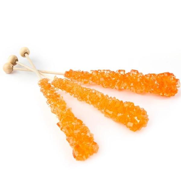 Rock Candy Sticks  orange, Canadian Online Candy and Stuffed Animal Shop, SooSweet Shop DBA Sweet Factory