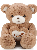 Jumbo Brown Teddy Bear with heart,SooSweetShop.ca