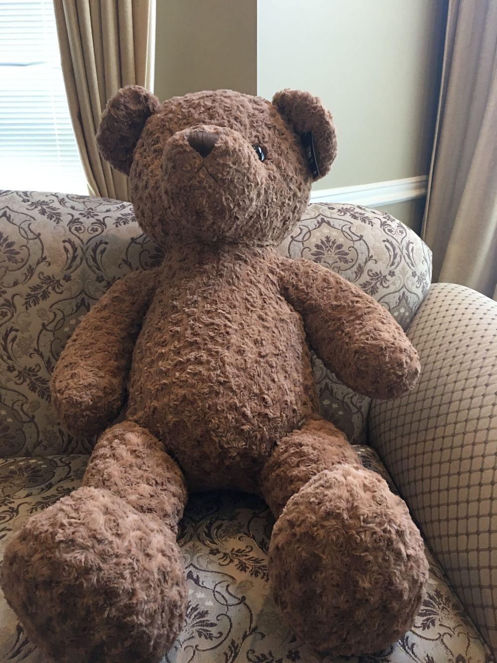 Jumbo Excellent Quality Deep Brown Teddy Bear 110cm,SooSweetShop.ca