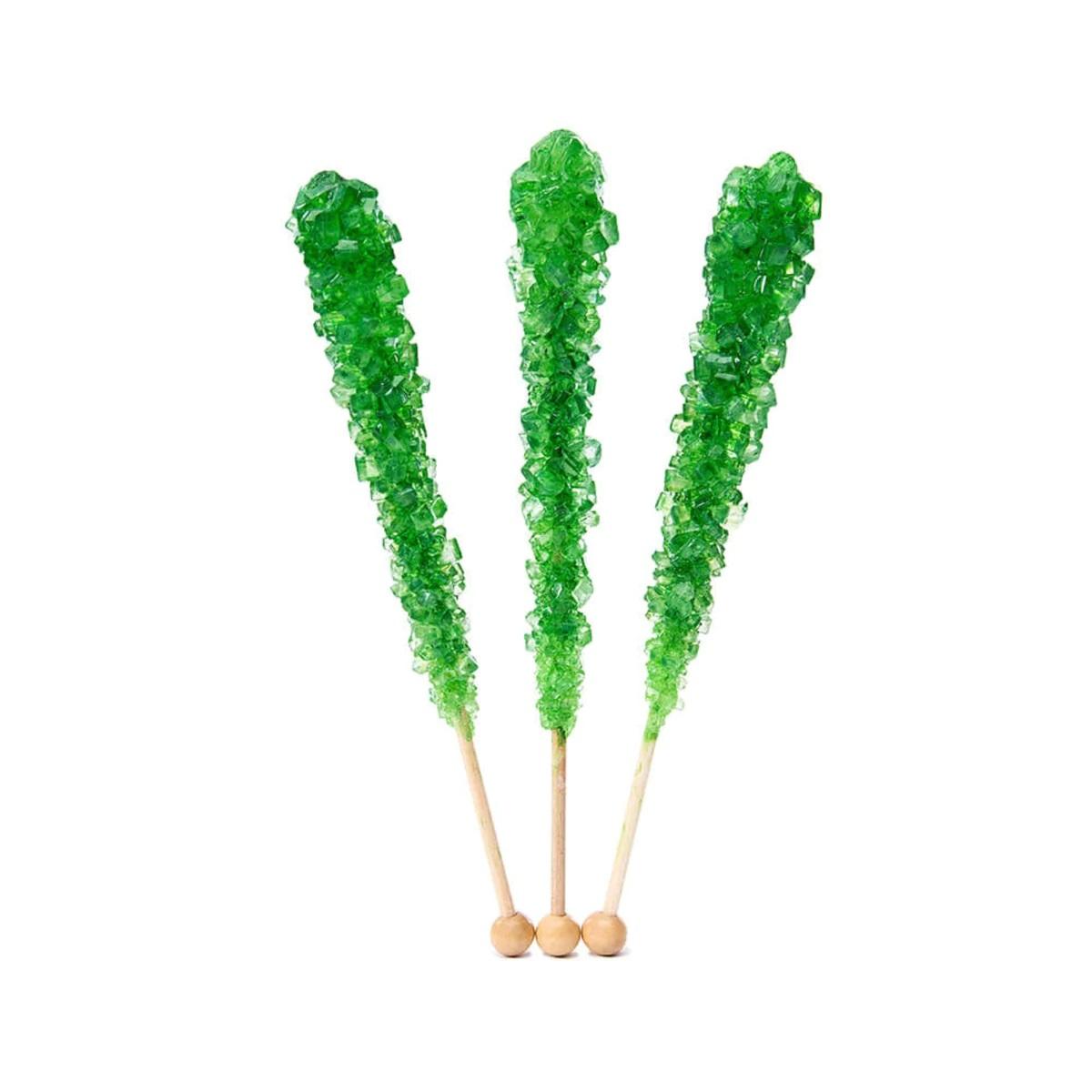 Rock Candy Sticks  green apple,SooSweetShop.ca