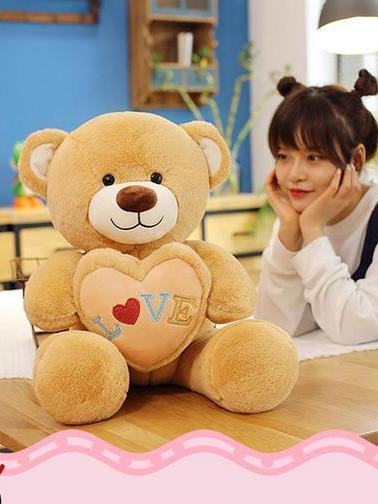 Good Quality Stuffed Teddy Bear with heart and love, Canadian Online Candy and Stuffed Animal Shop, SooSweet Shop DBA Sweet Factory