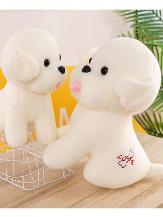 White Super Cute Dog Plush Toy Puppy Doll,SooSweetShop.ca
