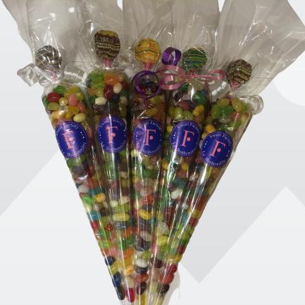 Jelly Belly Bean Candy Cone Gift Birthday Favors Goodie Bags Kid Party Favors 175g,SooSweetShop.ca
