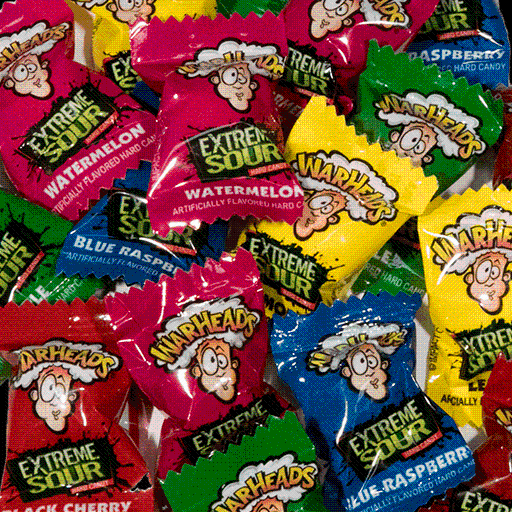 Warhead Extreme Sour Hard Candy Assorted Flavors, Canadian Online Candy and Stuffed Animal Shop, SooSweet Shop DBA Sweet Factory