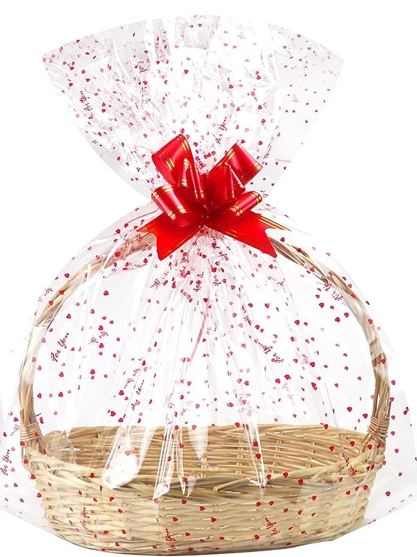 Extra Large Cellophane Bags, 100Pcs 80x120cm Clear Cellophane Wrap for Gift Baskets,SooSweetShop.ca