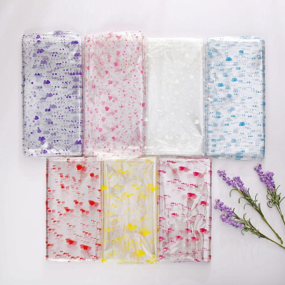 Large Cellophane Bags, 100Pcs 50x70cm Clear Cellophane Wrap for Gift Baskets,SooSweetShop.ca