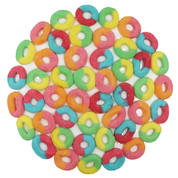 Sour Neon Rings, Canadian Online Candy and Stuffed Animal Shop, SooSweet Shop DBA Sweet Factory