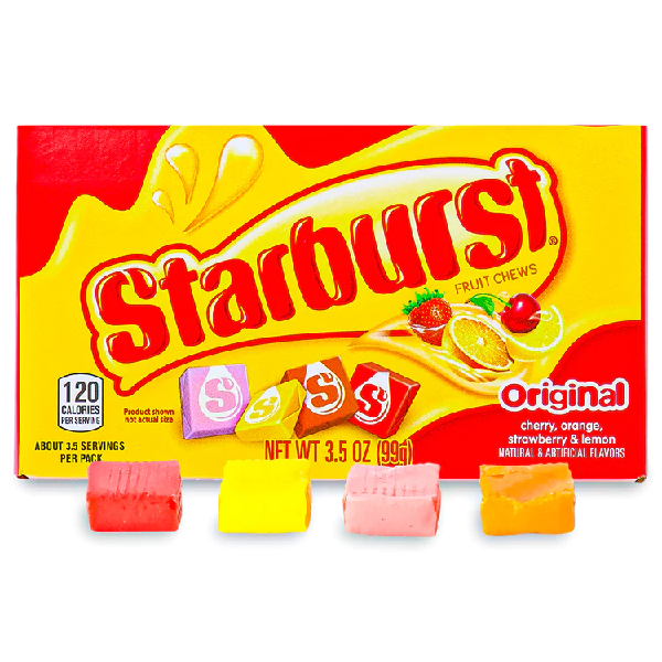 Starburst Theater Box Original 3.5oz, Canadian Online Candy and Stuffed Animal Shop, SooSweet Shop DBA Sweet Factory