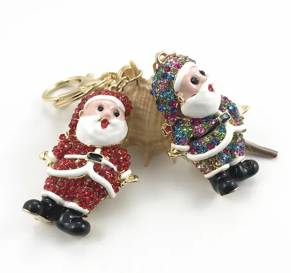 Classic Creative Santa Claus Exquisite Rhinestone Keychain Christmas Gift, Canadian Online Candy and Stuffed Animal Shop, SooSweet Shop DBA Sweet Factory