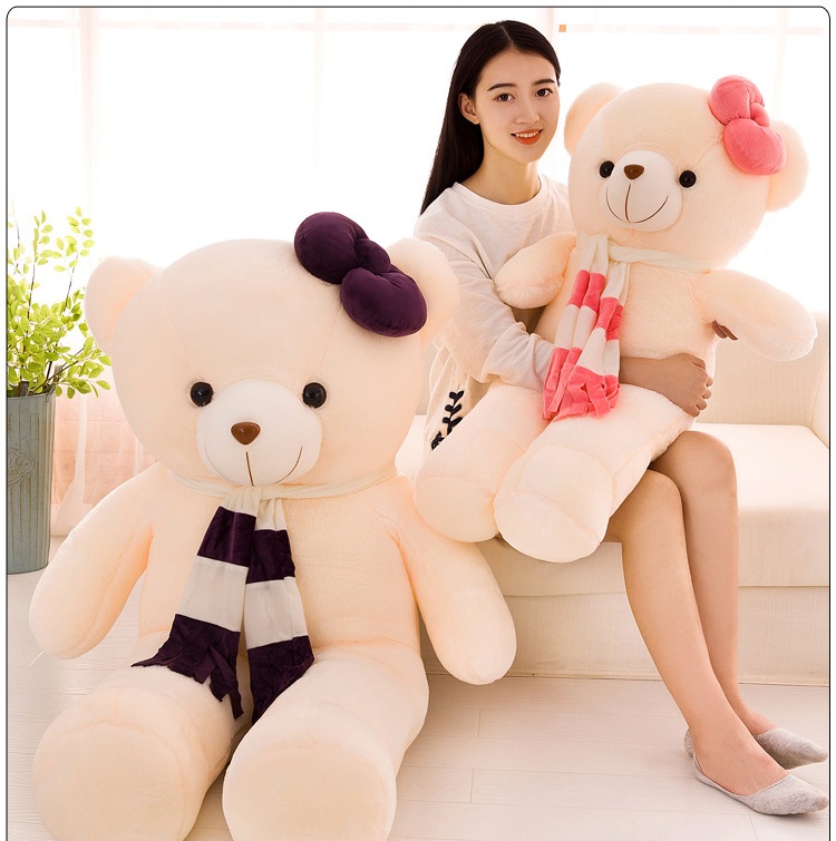 Large size new scarf teddy bear plush toy doll, Canadian Online Candy and Stuffed Animal Shop, SooSweet Shop DBA Sweet Factory